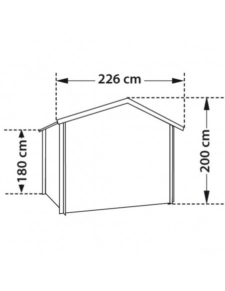 Abri en métal Fraser 4.8 m²