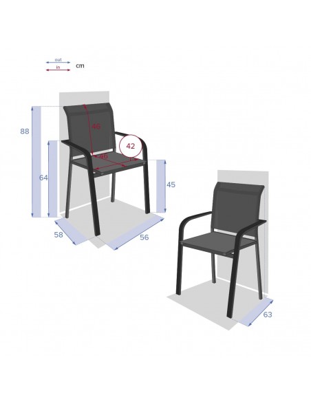 Achat Fauteuil de jardin Essentia Hespéride Graphite galet - Héspéride