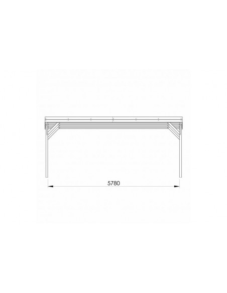 Carport double JEAN traité autoclave de 31 m²