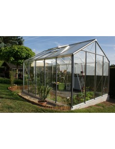 Serre de jardin R305H 11.35 m² en aluminium verre trempé sécurit - ACD