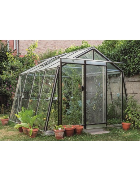 Serre de jardin S104H 9.1 m² en aluminium verre trempé sécurit - ACD