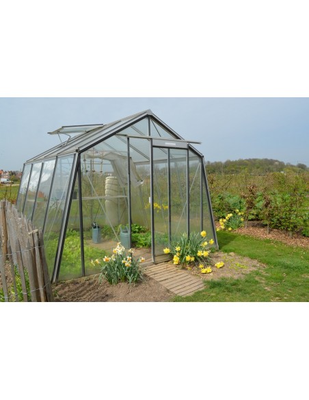 Serre de jardin S104H 9.1 m² en aluminium verre trempé sécurit - ACD