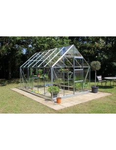 Serre de jardin Universal 9.9 m² en verre 3 mm