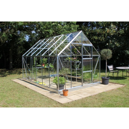 Serre de jardin Universal 9.9 m² en verre 3 mm