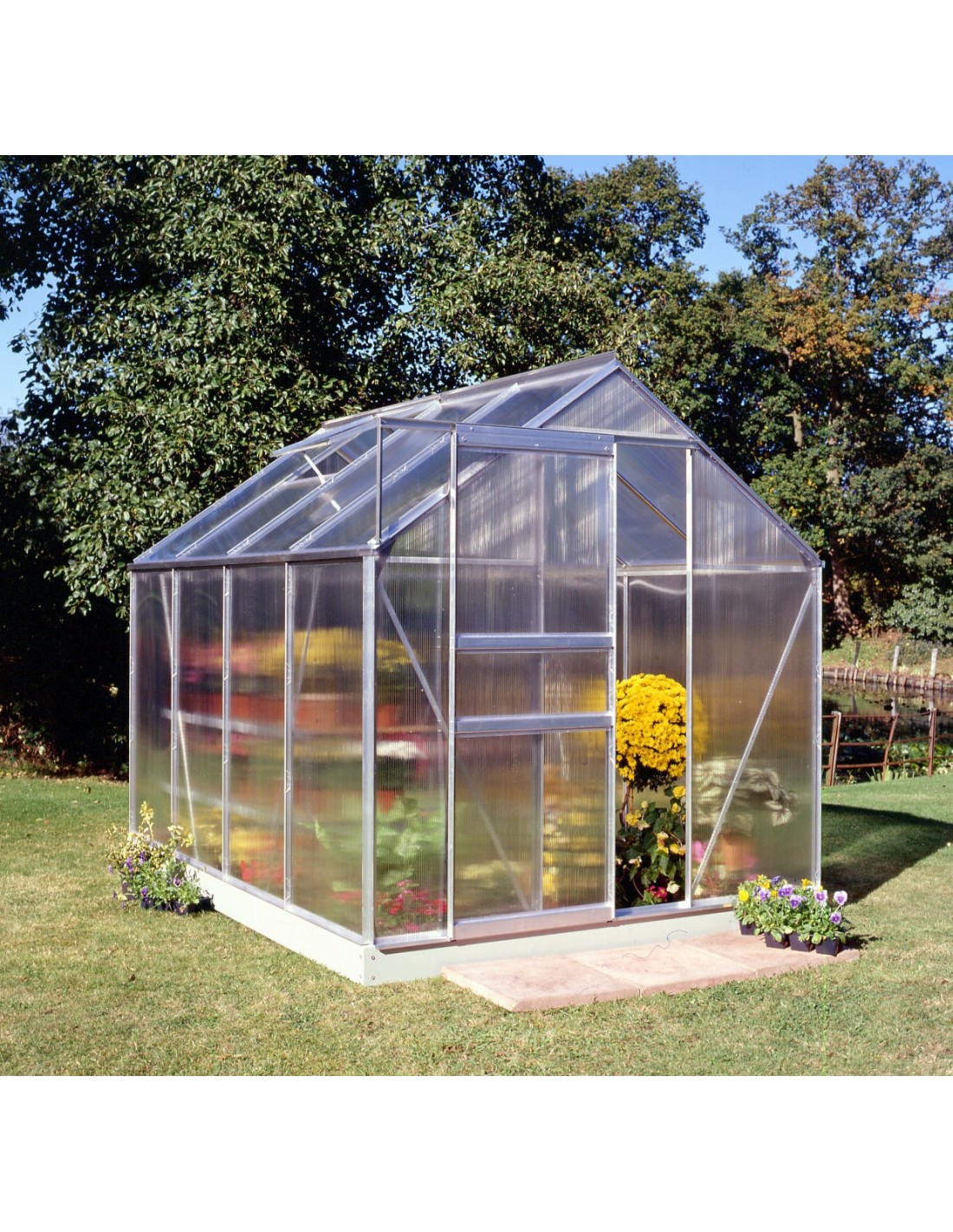 Serre de jardin polycarbonate 4,8m² : : Jardin
