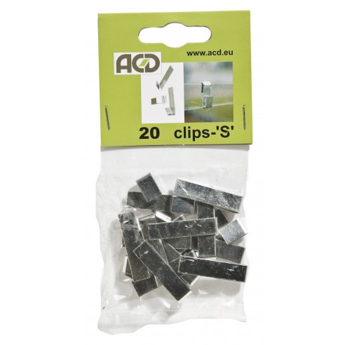Clips de verre S ACD pour tous types de serre en verre