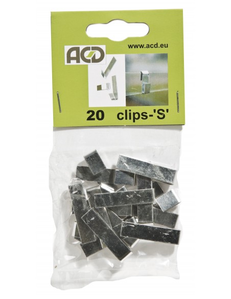 Clips de verre S ACD pour tous types de serre en verre