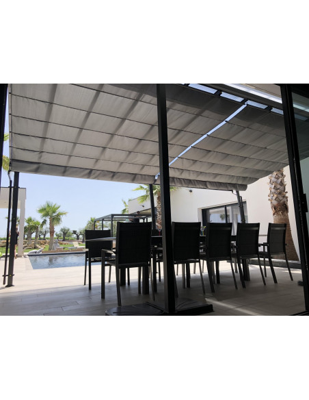 Achat Pergola adossée STOCKHOLM 3.5 x 6 m - Polycarbonate, acier, aluminium - Couleurs du monde