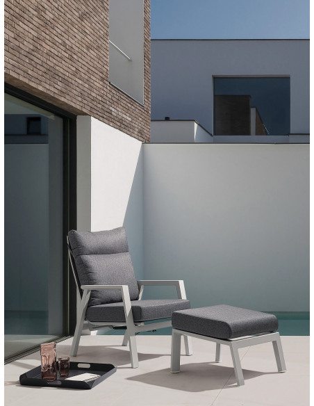 Achat Pouf OTTOMAN KLEDI - Aluminium - Lunar - BIZZOTTO