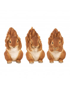 Achat Les écureuils qui entendent, voient, et se taisent - set de 3 pièces - Esschert Design - 37000595