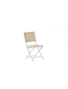 Achat Chaise de jardin pliante Essentia - Lin / Blanc - Héspéride