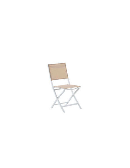 Achat Chaise de jardin pliante Essentia - Lin / Blanc - Héspéride