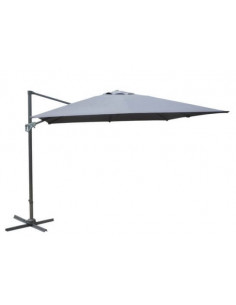 Achat Parasol déporté 3x4m - Aluminium Gris - PRO LOISIRS