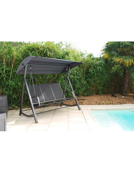 Achat Balancelle de jardin Kedline aluminium anthracite mat - MWH