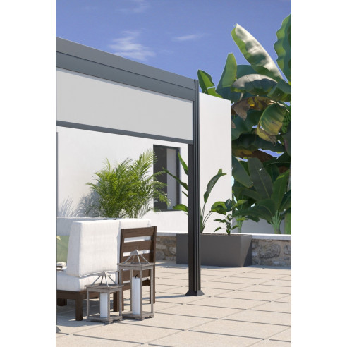 Achat COULEURS DU MONDE - Store brise vue latéral 3 mètres coulissant pour pergola adossée