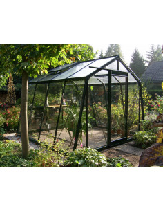 Serre de jardin S104 Blackline 9.1 m² en verre trempé sécurit - ACD