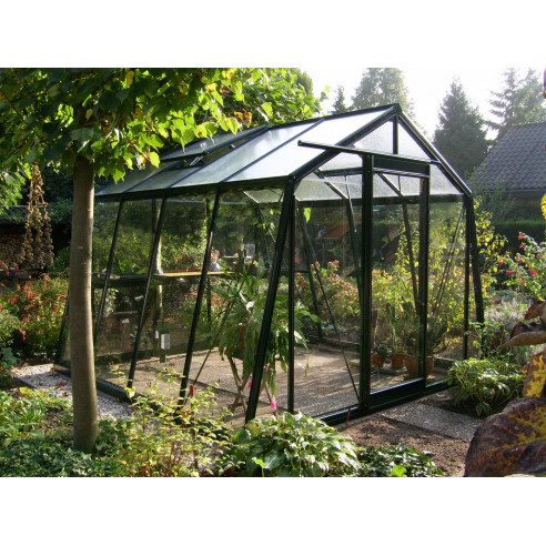 Serre de jardin S104 Blackline 9.1 m² en verre trempé sécurit - ACD