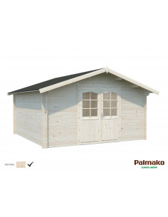 Achat Abri de jardin Lotta 14.45 m² en bois massif 34 mm - Naturel - Palmako