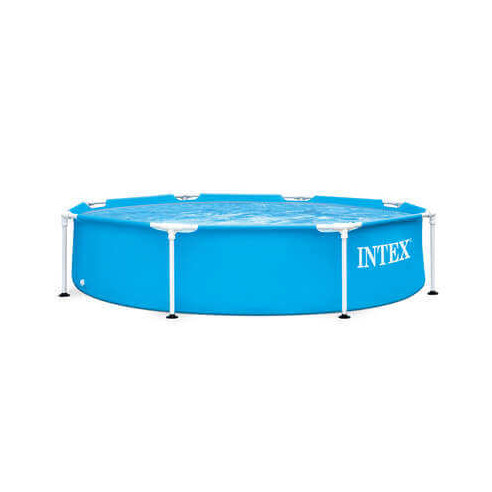 Kit piscine bleue tube rond D.244 cm Intex