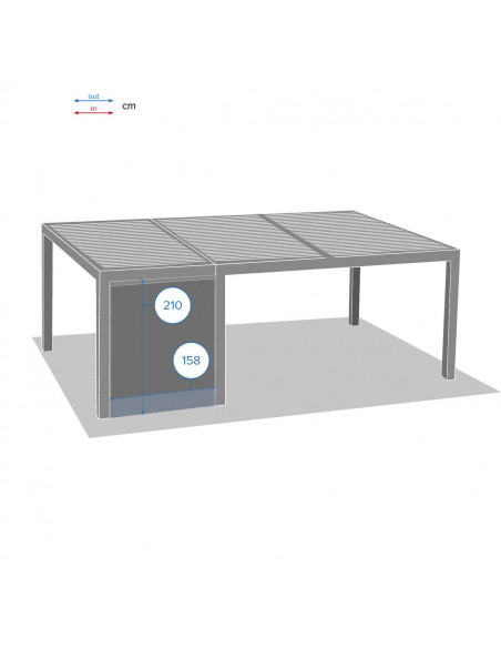 Achat Store texaline petit modèle semi-automatique pour Pergola bioclimatique Majae Hesperide