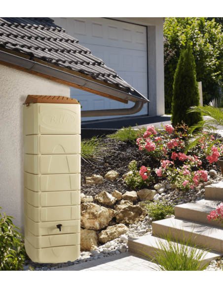 Récupérateur à eau mural 650 litres beige Belli Jardin