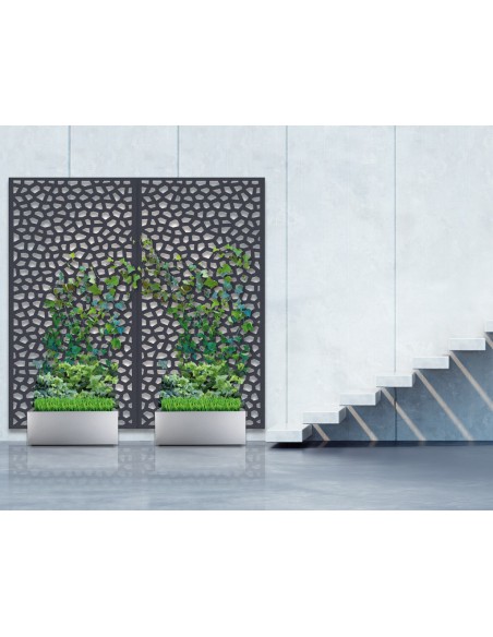Panneau clôture Mosaic Anthracite 1x2 m -Nortene