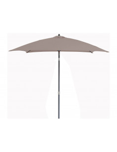 Parasol en aluminium droit 2x2 inclinable - Taupe