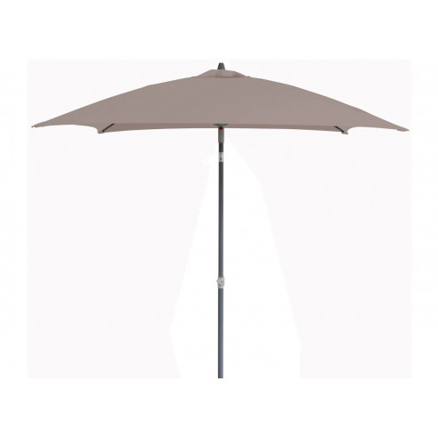 Parasol en aluminium droit 2x2 inclinable - Taupe