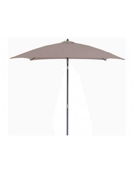 Parasol en aluminium droit 2x2 inclinable - Taupe