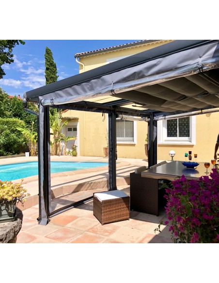 Achat Fermeture frontale et latérale pour pergola AZURA - Couleurs du monde