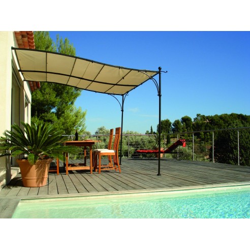 Achat COULEURS DU MONDE - Toile seule pour pergola LUBERON adossée - 3 x 3 mètres