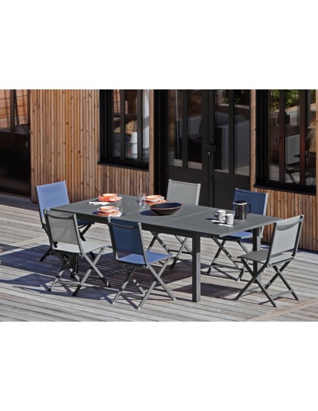 Achat Table extensible GENES 160/240 x 100 cm - Aluminium graphite