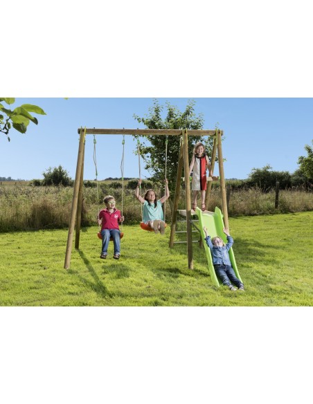 Portique DANI tout bois de 2.3 m avec balançoires - Enfants 3/12 ans