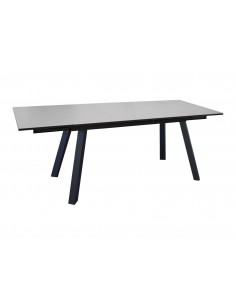 Achat Table AGRA extensible 150/200/250 - Graphite/ perle aluminium et verre