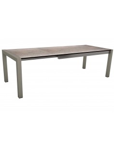 Table extensible Graphite 214 (254/294) x 100 cm plateau HPL smoky - Stern