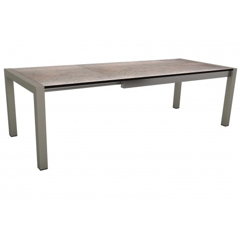 Table extensible Graphite 214 (254/294) x 100 cm plateau HPL smoky - Stern