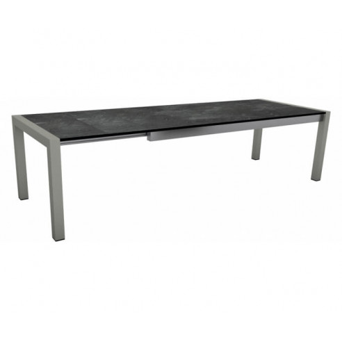Table extensible Graphite 214 (254/294) x 100 cm plateau HPL ferro - Slate