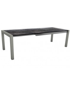 Achat Table extensible Graphite 174 (214/254) x 90cm plateau HPL marbre noir - Stern