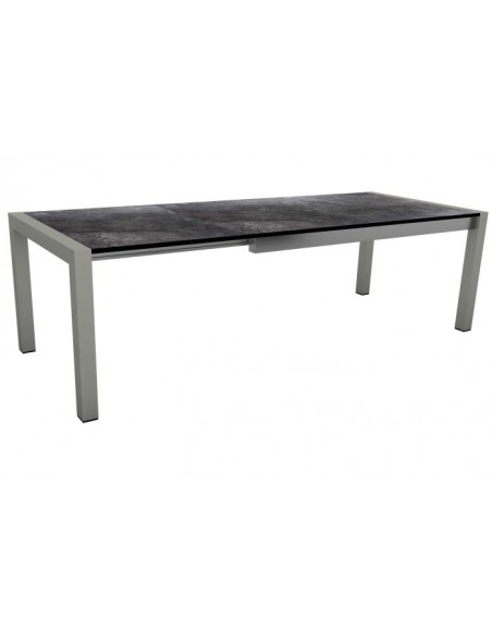 Achat Table extensible Graphite 174 (214/254) x 90cm plateau HPL marbre noir - Stern