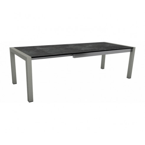 Table extensible Graphite 174 (214/254) x 90cm plateau HPL SLATE