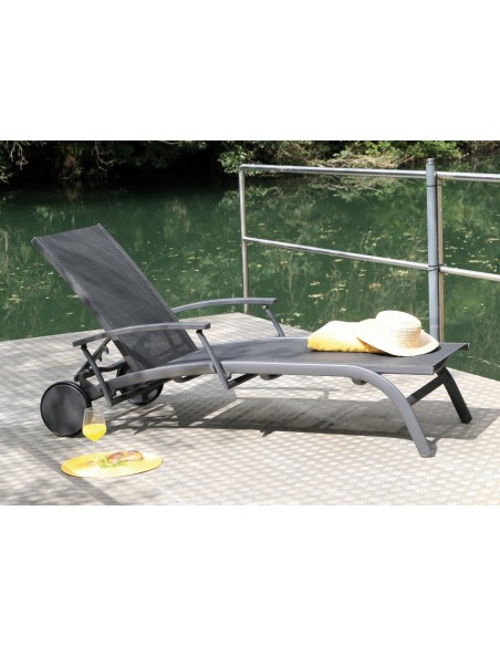 Achat Bain de soleil Élégance - Aluminium et toile Black black mât - Pro Loisirs