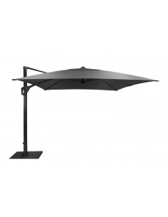 Parasol déporté 3x3 m Elios aluminium Chiné foncé - Océo