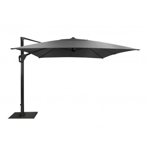 Parasol déporté 3x3 m Elios aluminium Chiné foncé - Océo