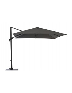 Parasol déporté L.2,5 x P.2,5 m Roma - Inclinable - Gris - Proloisirs