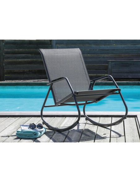 Achat Rocking chair à bascule Noa en Acier Graphite / Gris - Proloisirs