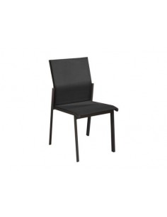Chaise de jardin Delia Empilable - Aluminium Graphite noir - PROLOISIRS