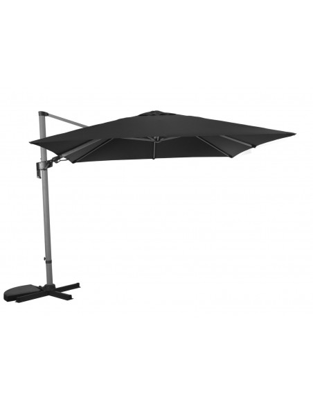 Parasol déporté 3x3 m LB Heat transfert effet bois flotté - Proloisirs