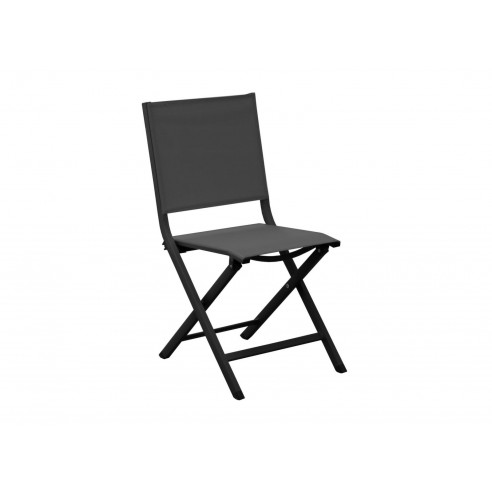 Achat Chaise pliante Thema - Aluminium graphite et Textilène noir - Proloisirs