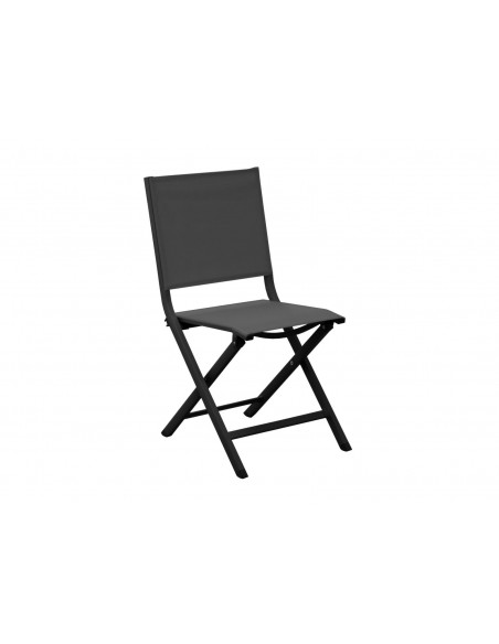 Achat Chaise pliante Thema - Aluminium graphite et Textilène noir - Proloisirs