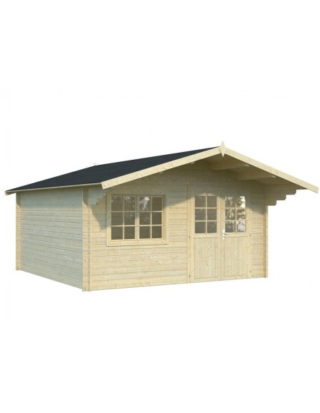 Abri de jardin Britta 18.15 m² en bois massif 40 mm